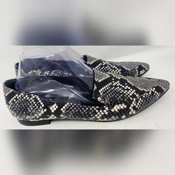 Marc Fisher ZURRI2 Point Toe Leather Snakeskin Print Loafers Size 8.5M - Picture 15 of 16
